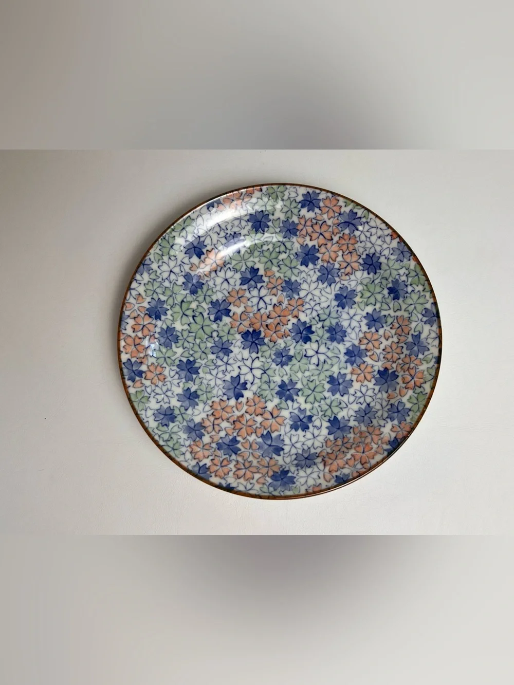 Vintage Pier 1 Imports Lotus Floral Plate 7 1/2
